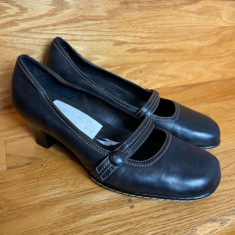 New M. Patrick Black Leather Upper Shoes
